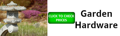 banner showing garden hardware and an invitation to check prices on Amazon