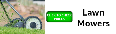 banner showing lawn mowers and an invitation to check prices on Amazon